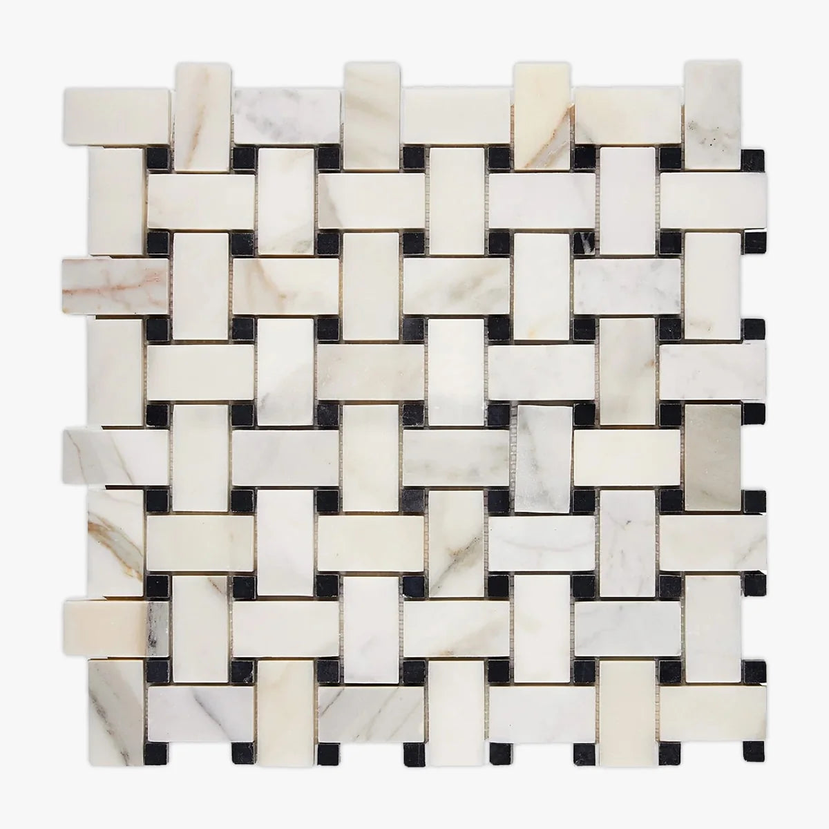 Calacatta Gold Polished Marble White mosaic, primary product image. Premium marble for floors and walls.