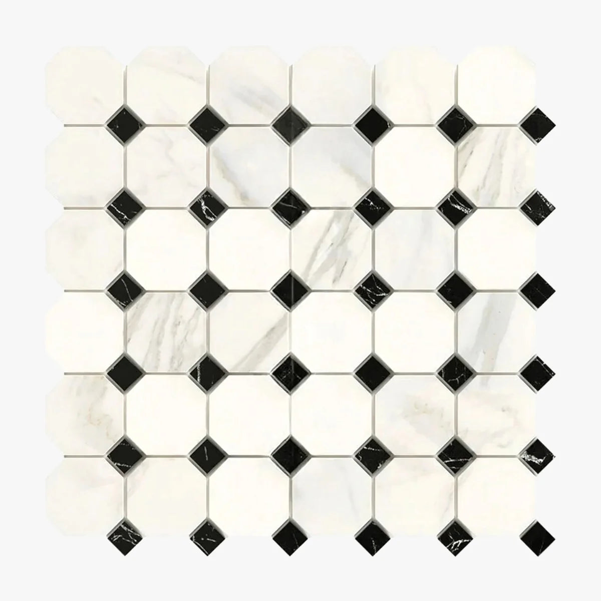 Calacatta Gold Polished Marble White mosaic, primary product image. Premium marble for floors and walls.