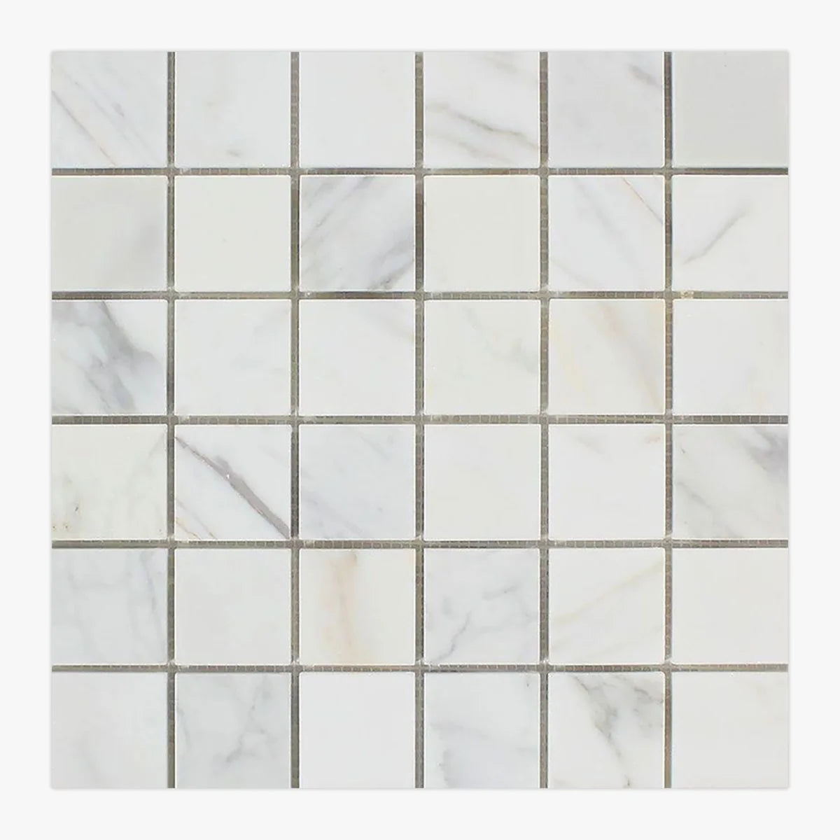 Calacatta Gold Polished Marble White mosaic, primary product image. Premium marble for floors and walls.
