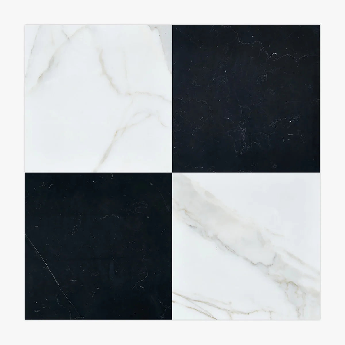 Checkerboard Patterns White checkerboard tile, primary product image. Premium marble for floors and walls.