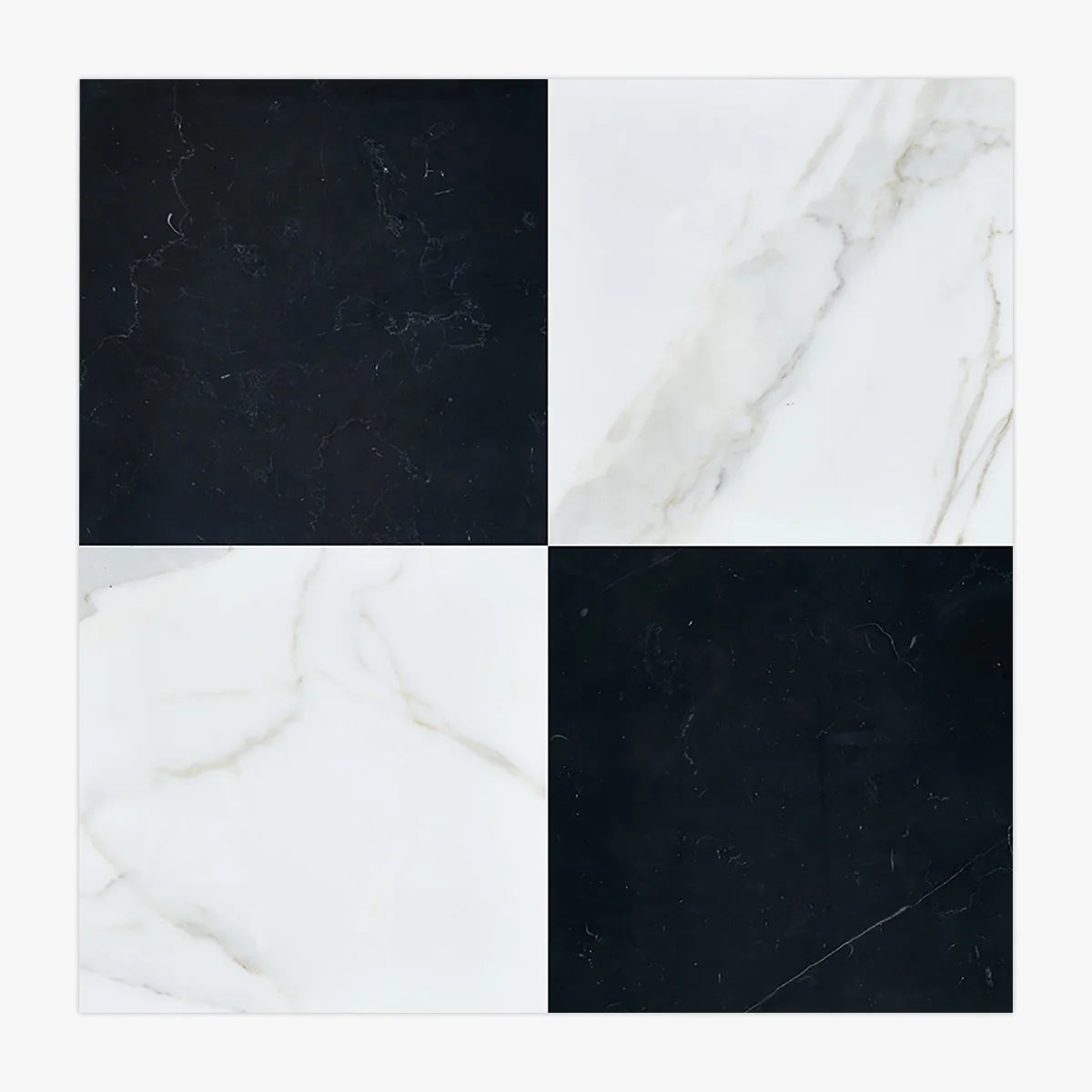Checkerboard Patterns White checkerboard tile, primary product image. Premium marble for floors and walls.