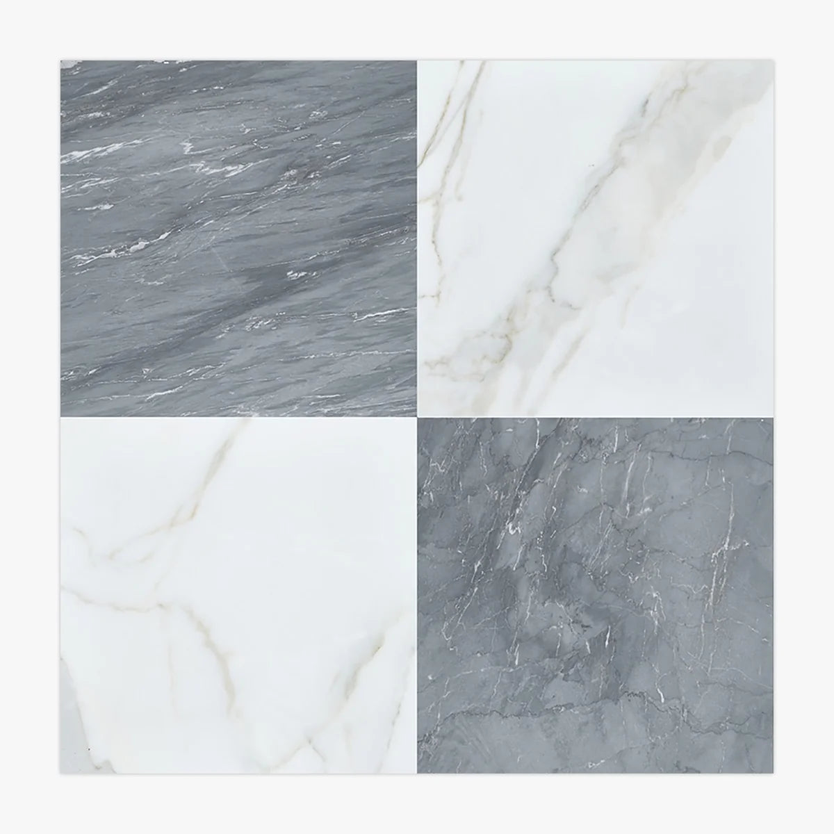 Checkerboard Patterns White checkerboard tile, primary product image. Premium marble for floors and walls.