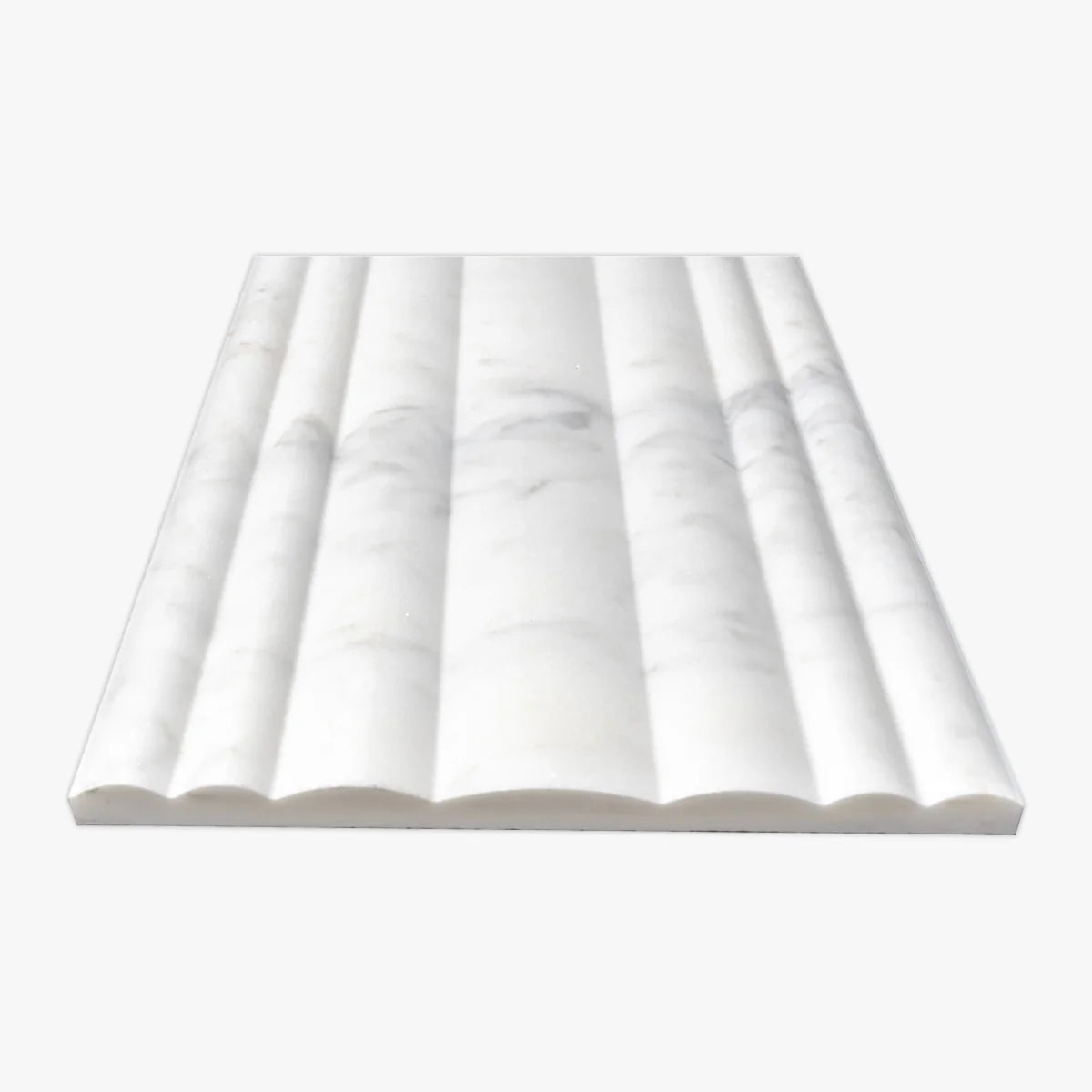 Calacatta Oliva Honed Marble White field tile, product image. Premium marble for walls.
