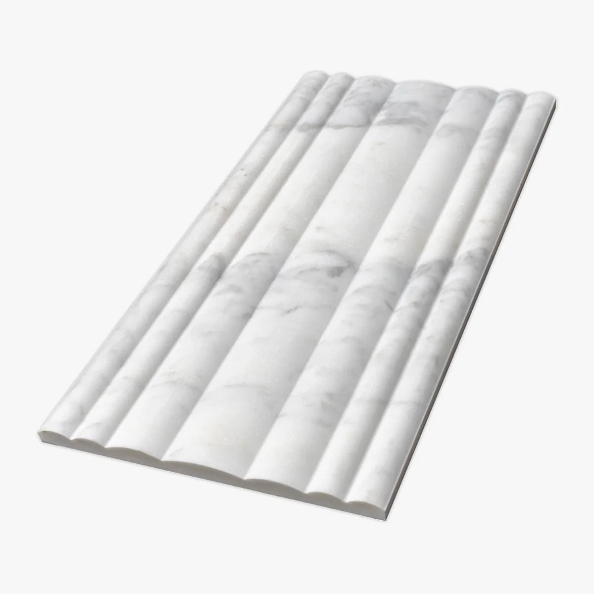 Calacatta Oliva Honed Marble White field tile, product image. Premium marble for walls.