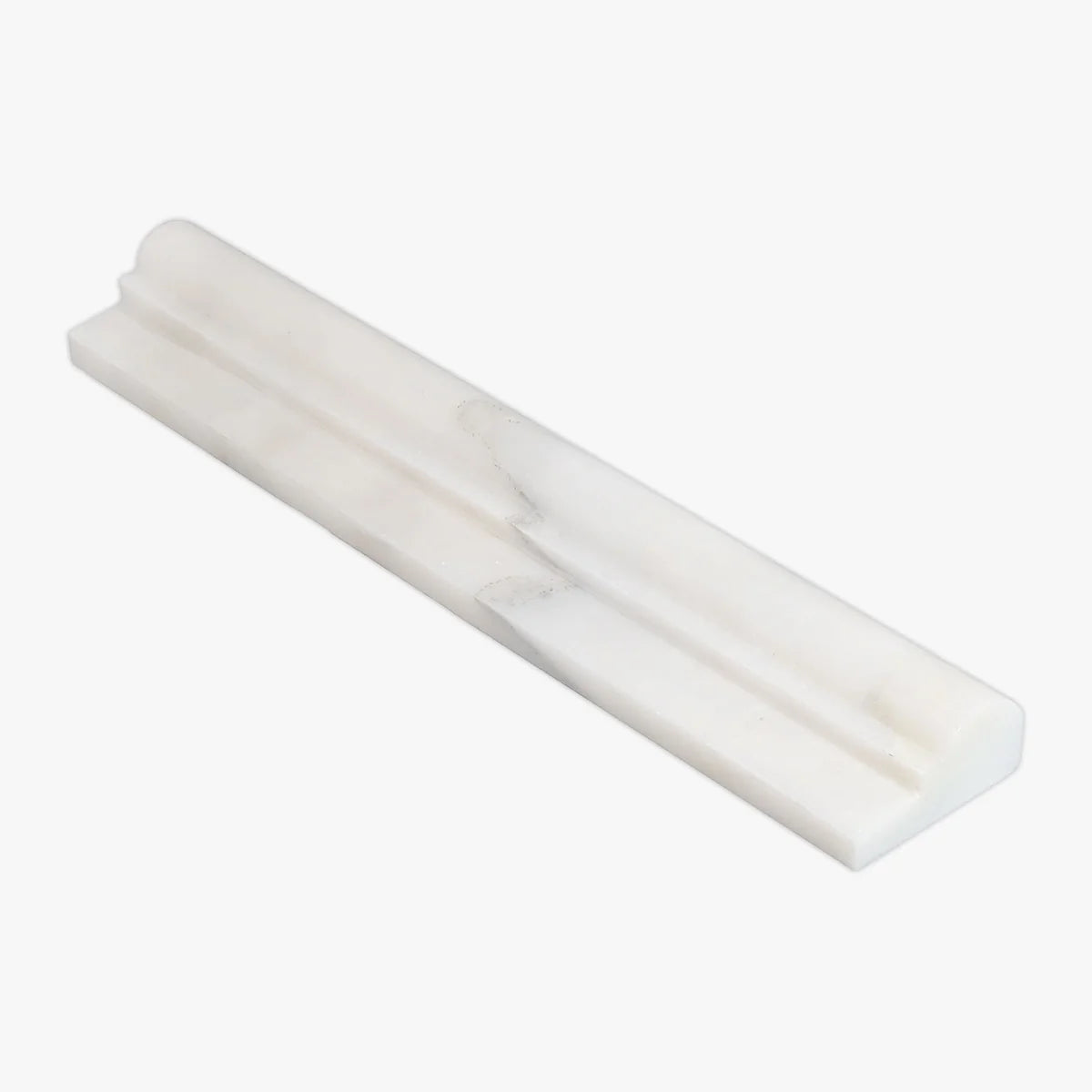 Calacatta Oliva Honed Marble White moulding, product image. Premium marble for floors and walls.