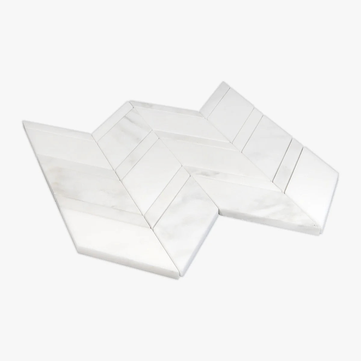 Calacatta Oliva Honed Marble White mosaic, product image. Premium marble for floors and walls.