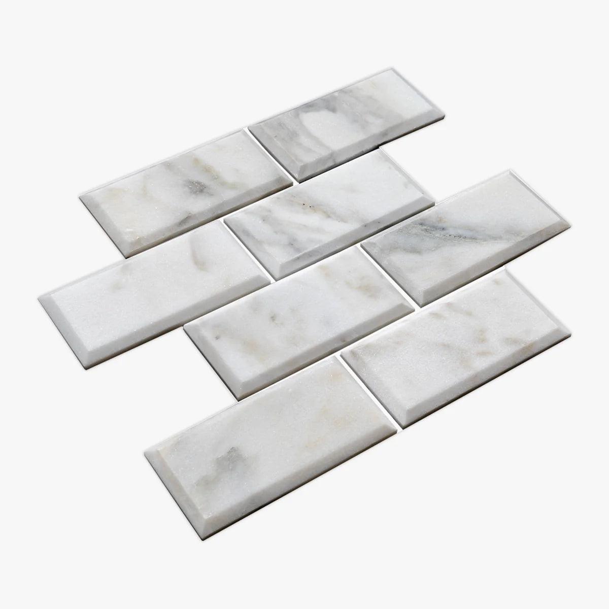 Calacatta Oliva Honed Marble White field tile, product image. Premium marble for floors and walls.