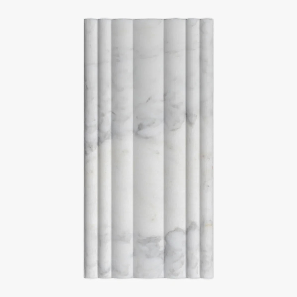 Calacatta Oliva Honed Marble White field tile, top-down product view. Premium marble for walls.