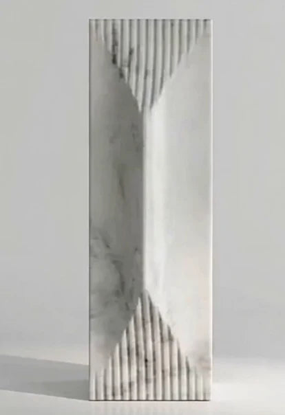 Calacatta Oliva Honed Marble White field tile, top-down product view. Premium marble for floors and walls.