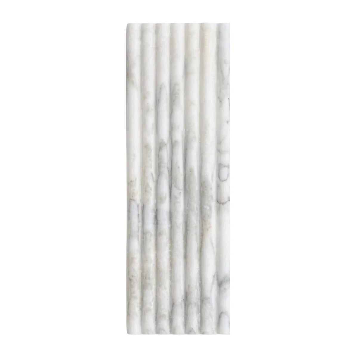 Calacatta Oliva Honed Marble White field tile, top-down product view. Premium marble for walls.