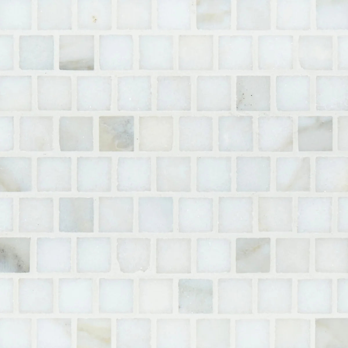 Calacatta Oliva Honed Marble White mosaic, product image. Premium marble for floors and walls.
