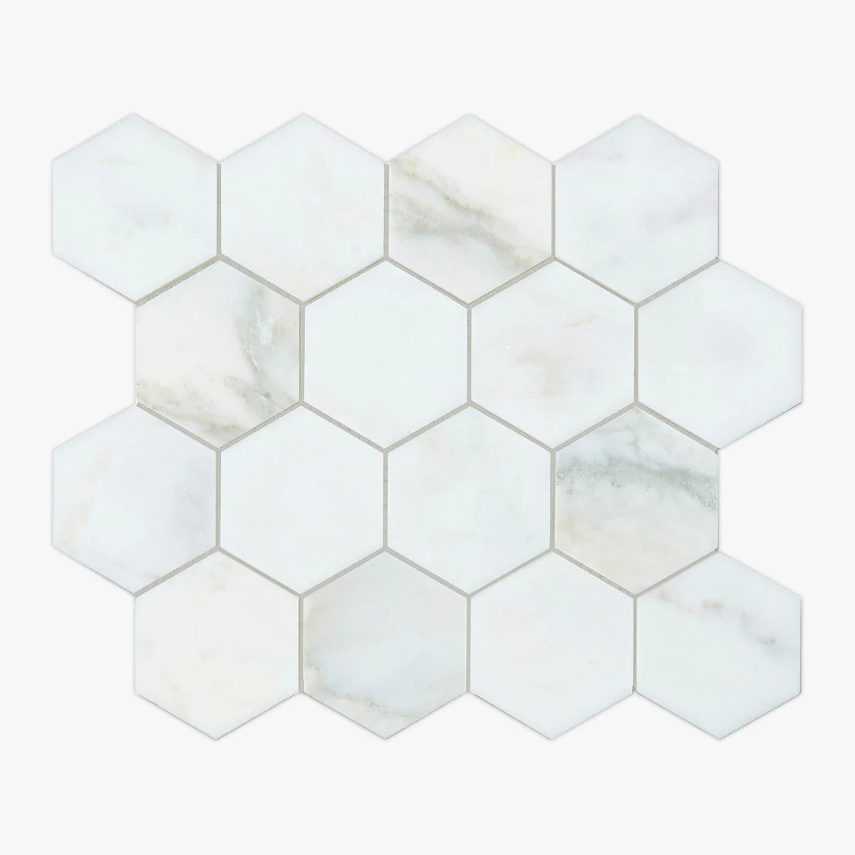 Calacatta Oliva Polished Marble White mosaic, primary product image. Premium marble for floors and walls.
