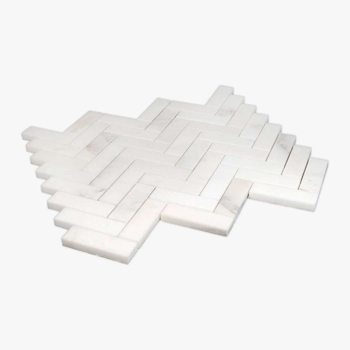 Calacatta Oliva Polished Marble White mosaic, product image. Premium marble for floors and walls.