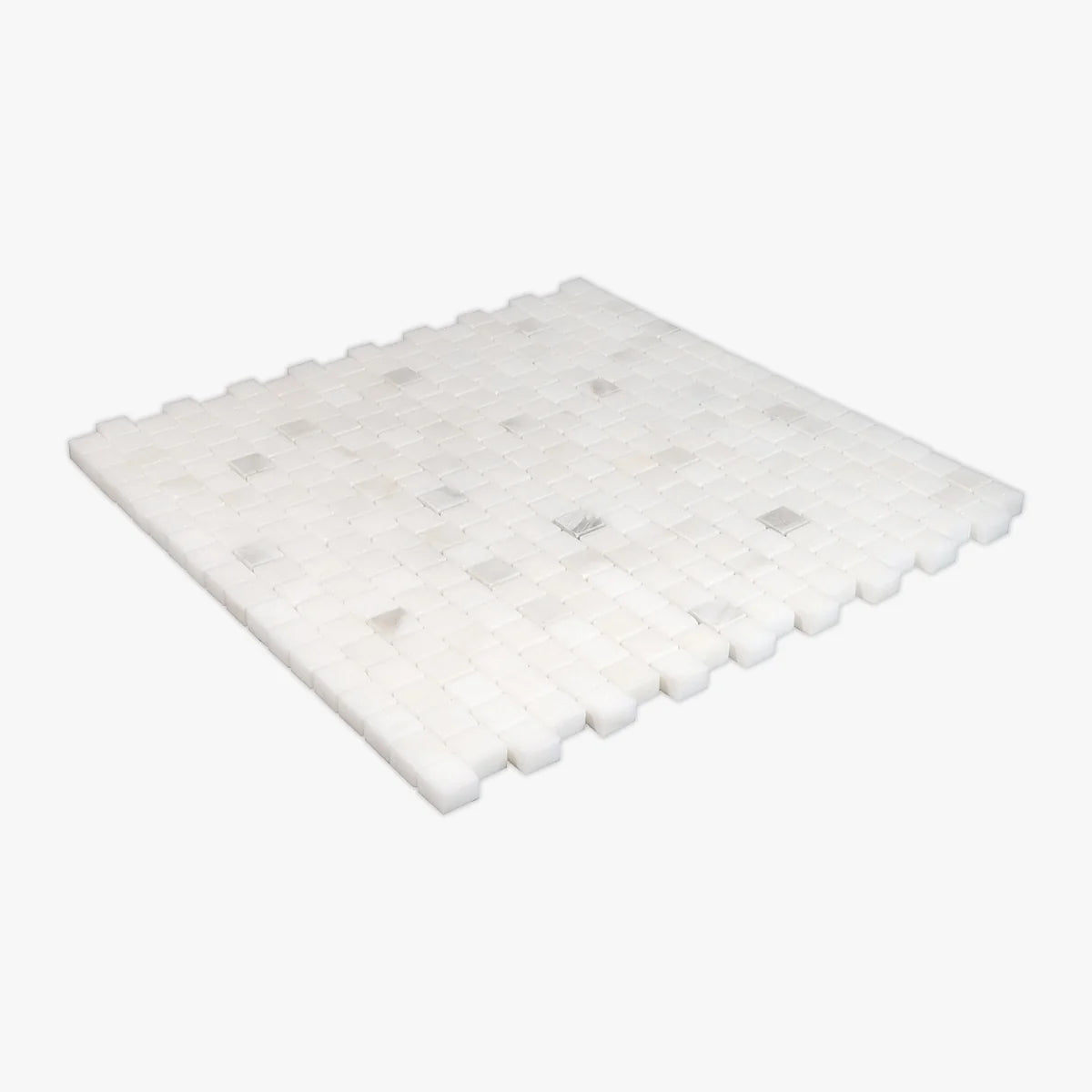 Calacatta Oliva Polished Marble White mosaic, product image. Premium marble for floors and walls.