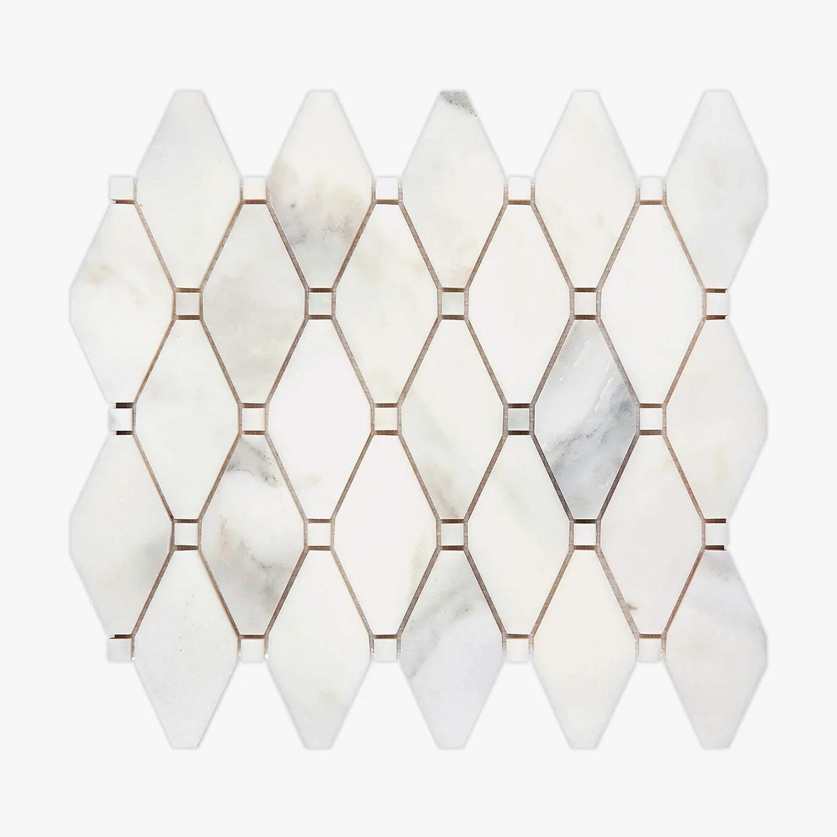 Calacatta Oliva Polished Marble White mosaic, primary product image. Premium marble for floors and walls.