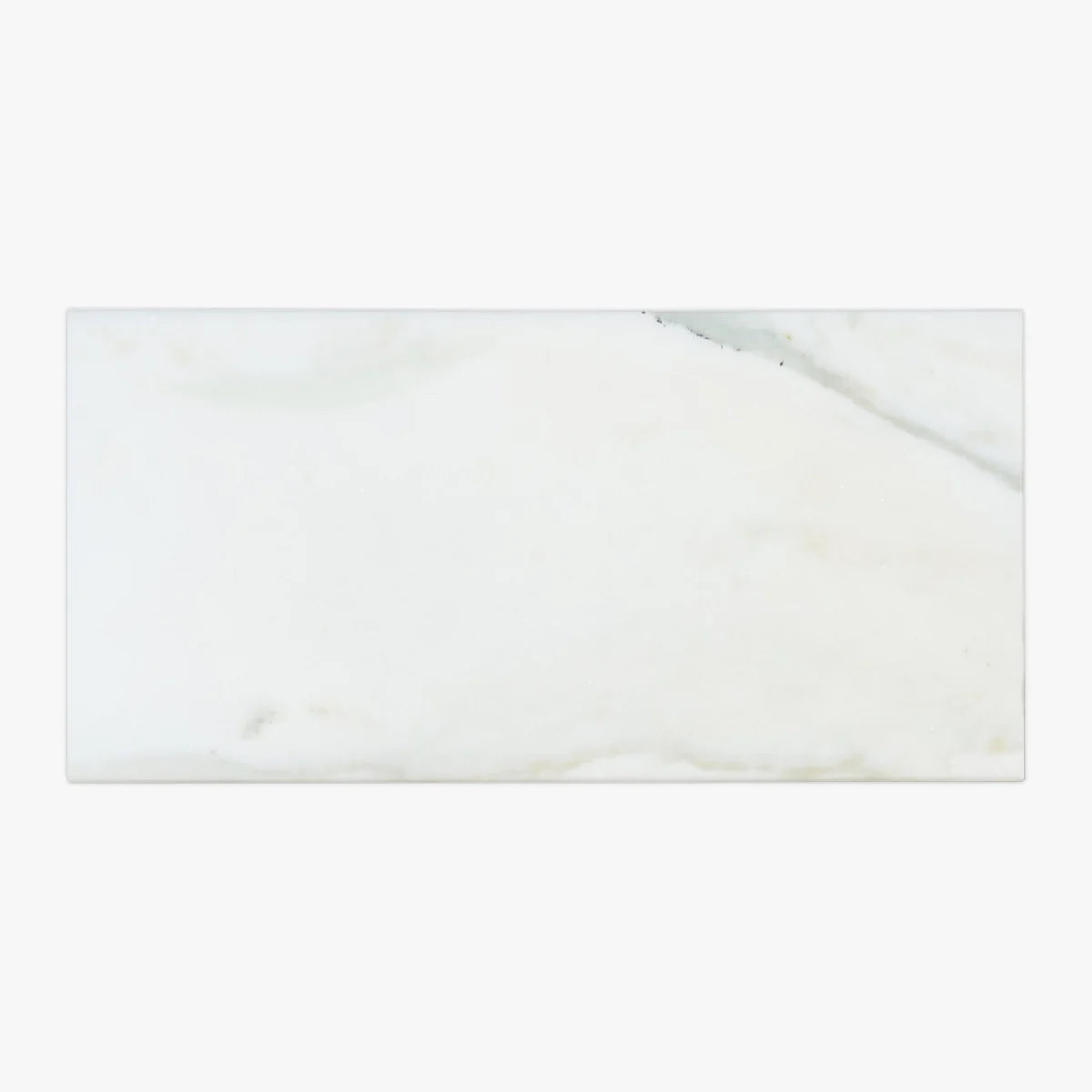 Calacatta Oliva Polished Marble White field tile, top-down product view. Premium marble for floors and walls.