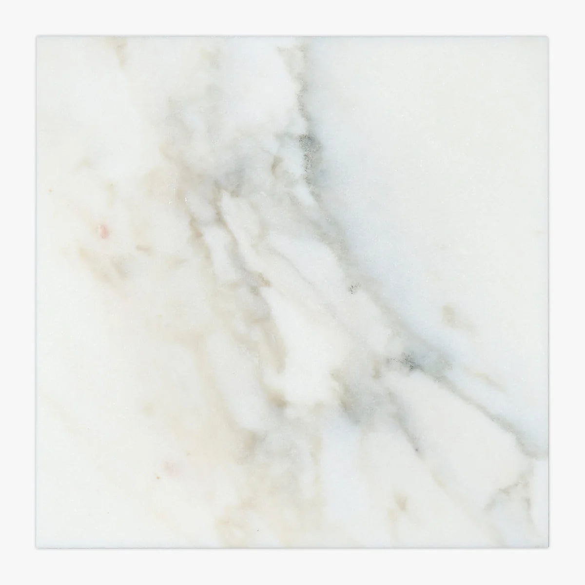 Calacatta Oliva Polished Marble White field tile, top-down product view. Premium marble for floors and walls.