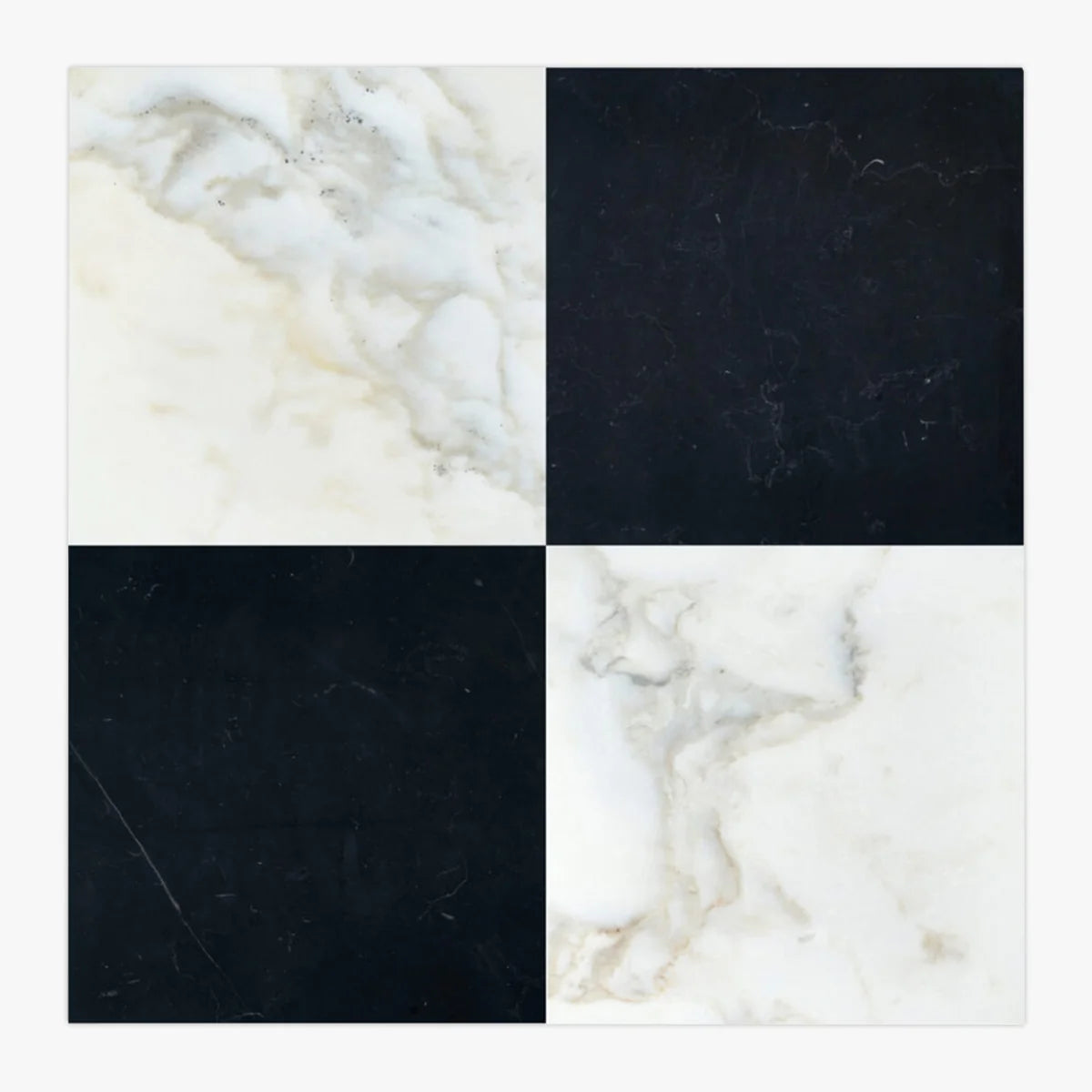 Checkerboard Patterns White checkerboard tile, primary product image. Premium marble for floors and walls.