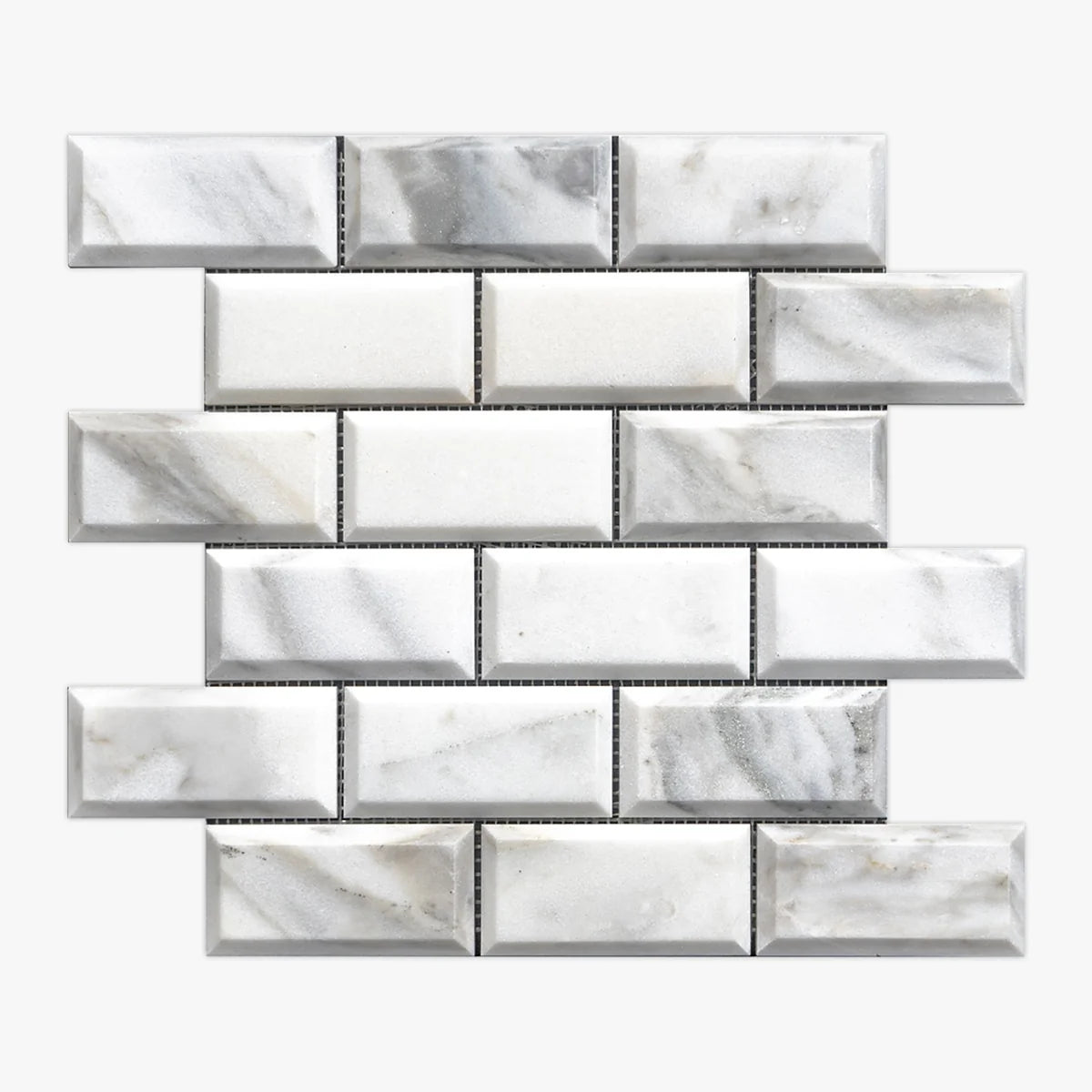 Calacatta Oliva Polished Marble White mosaic, primary product image. Premium marble for floors and walls.