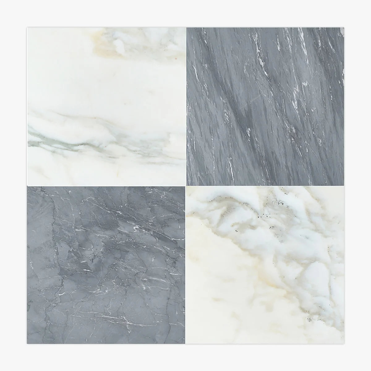 Checkerboard Patterns White checkerboard tile, primary product image. Premium marble for floors and walls.