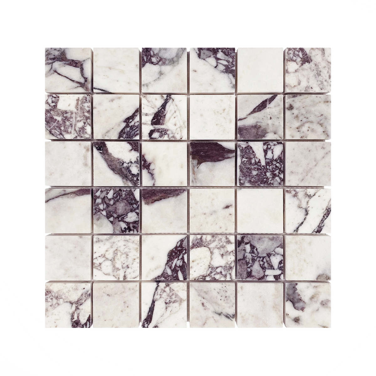 Calacatta Viola Honed Marble White mosaic, primary product image. Premium marble for floors and walls.