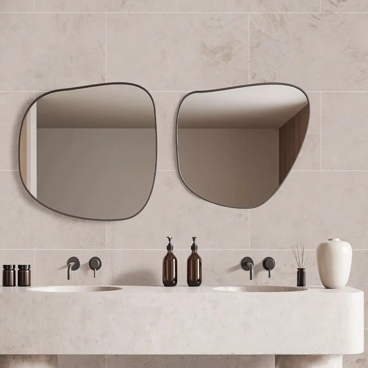 Crema Balkan Limestone Beige field tile, lifestyle installation view. Premium limestone for floors and walls.