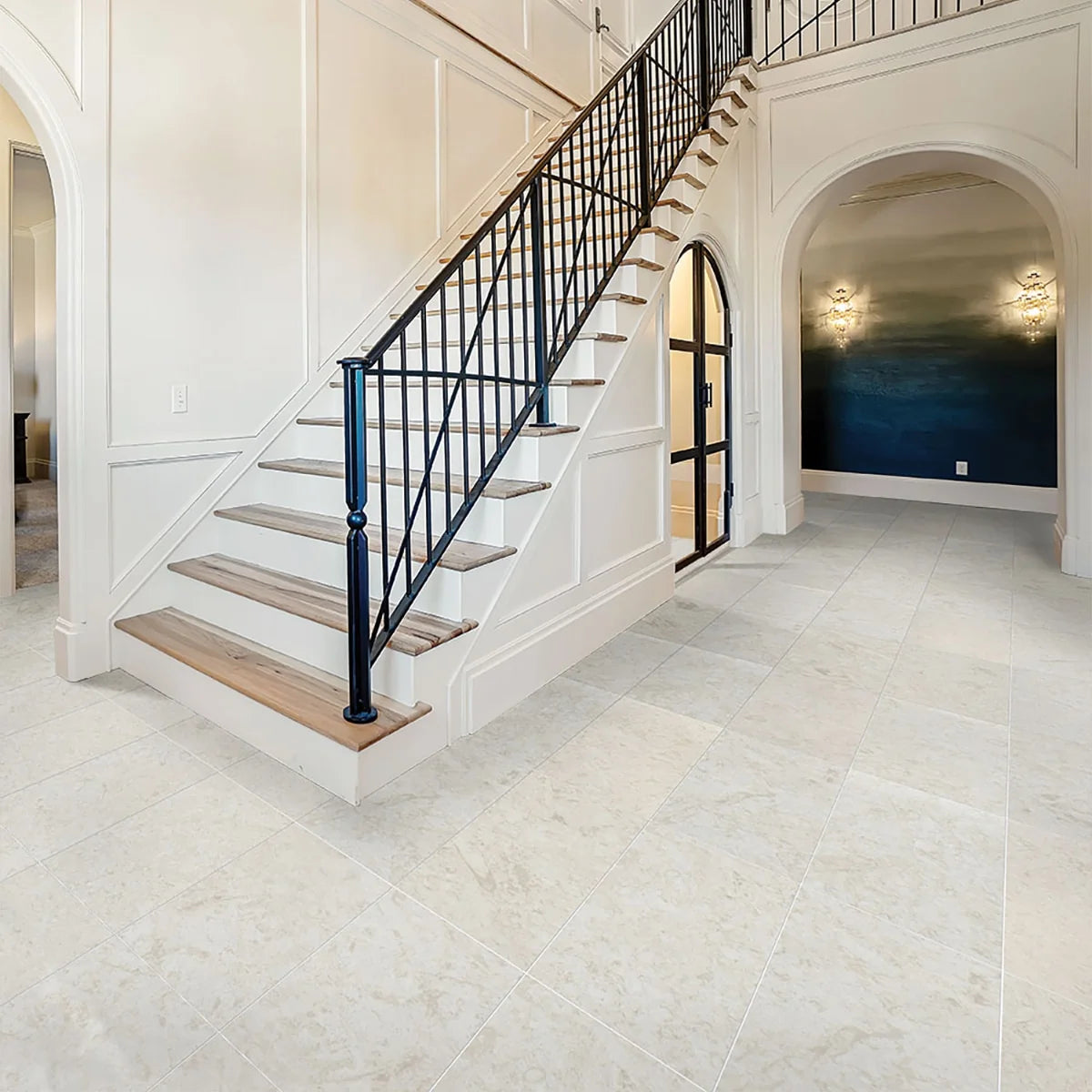 Crema Balkan Limestone Beige field tile, product image. Premium limestone for floors and walls.