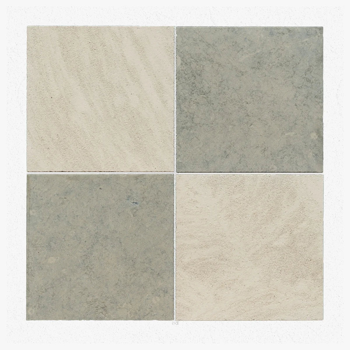 Checkerboard Patterns Multicolor checkerboard tile, primary product image. Premium limestone for floors and walls.