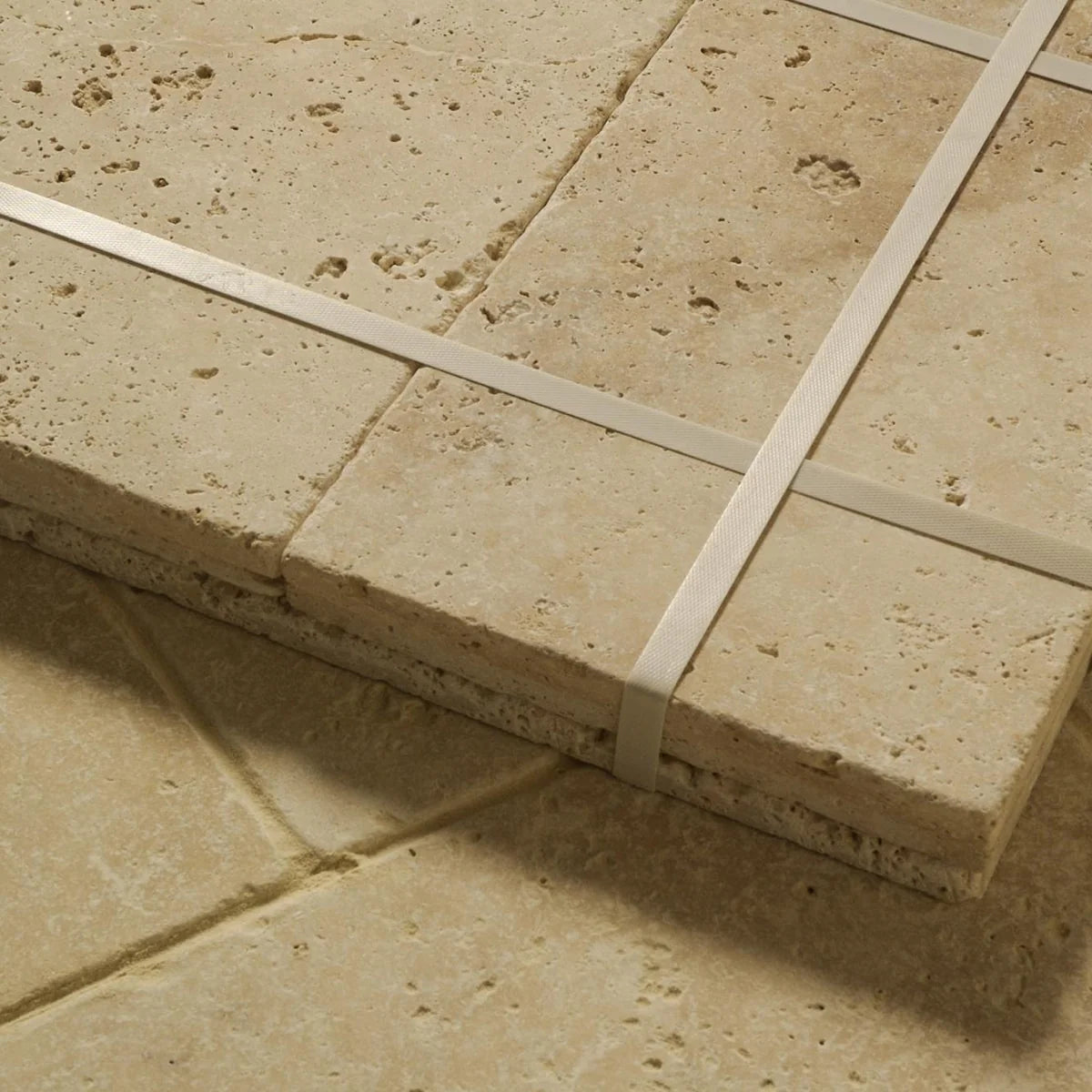Ivory Light Travertine Beige pattern, lifestyle installation view. Premium travertine for floors and walls.