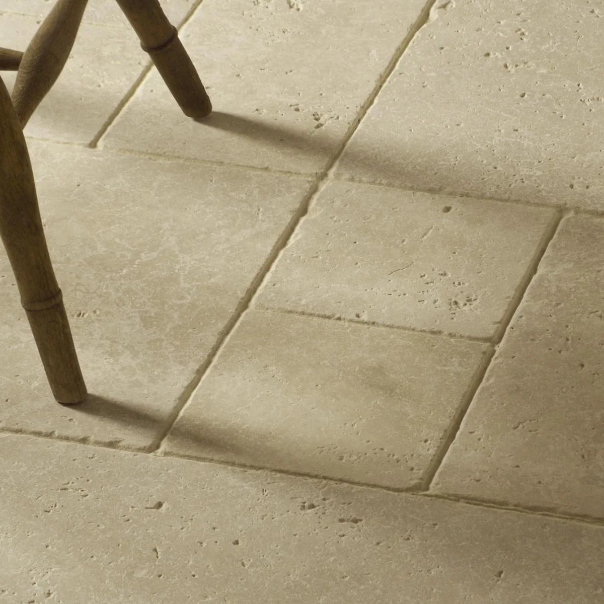 Ivory Light Travertine Beige pattern, lifestyle installation view. Premium travertine for floors and walls.