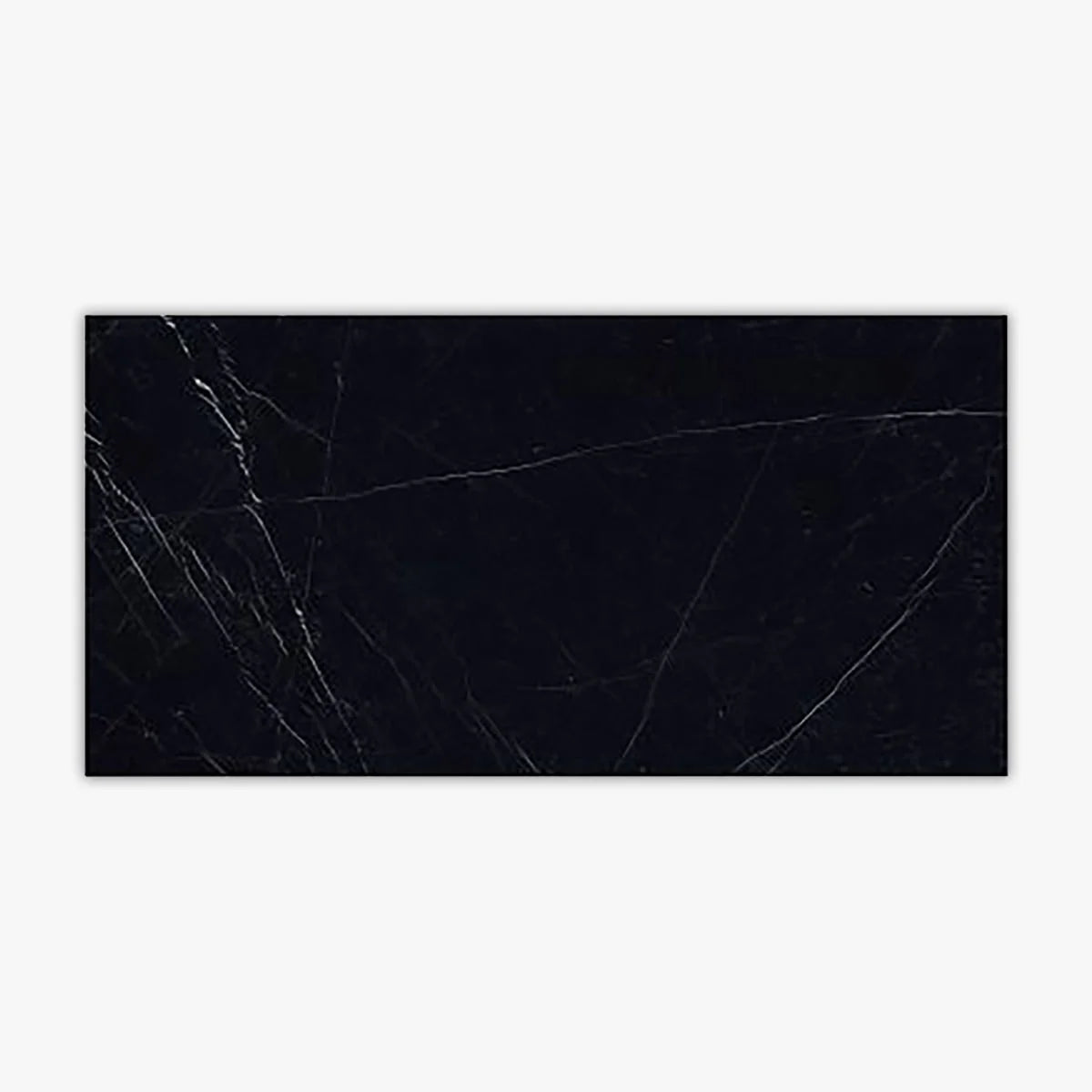 Nero Marquina Honed Marble Black field tile, primary product image. Premium marble for floors and walls.