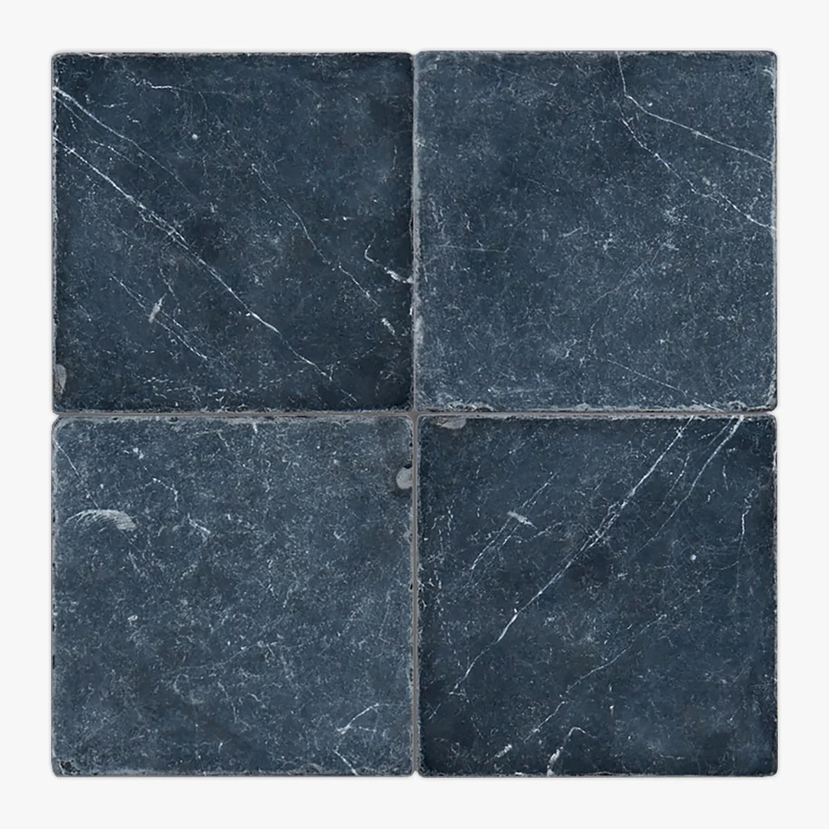 Nero Marquina Honed Marble Black field tile, product image. Premium marble for floors and walls.
