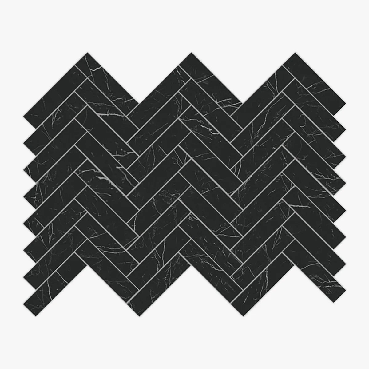Nero Marquina Polished Marble Black mosaic, primary product image. Premium marble for floors and walls.