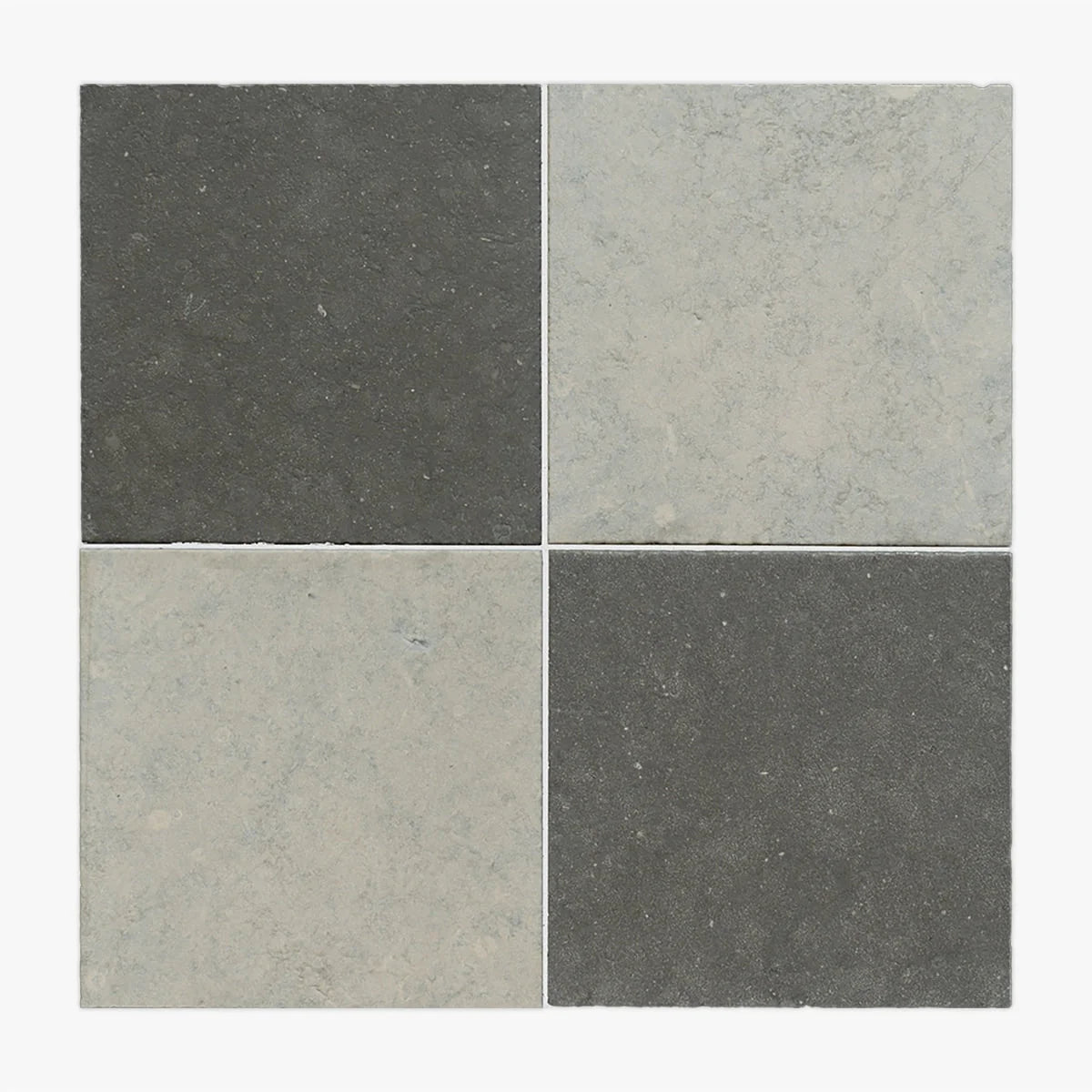 Checkerboard Patterns Multicolor checkerboard tile, primary product image. Premium limestone for floors and walls.