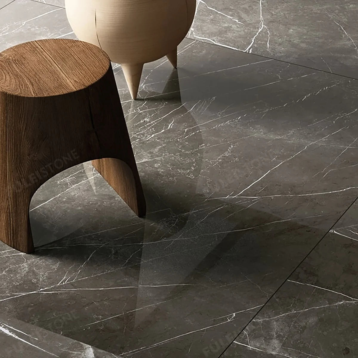 Essentials Natural Stone Gray field tile, product image. Premium marble for floors and walls.