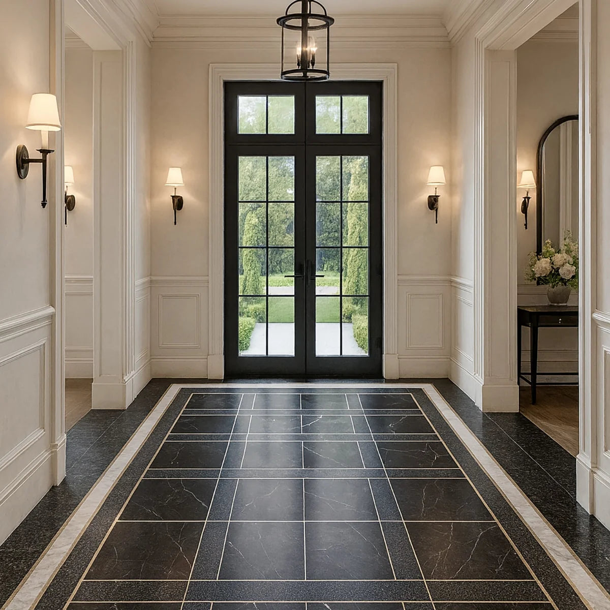 Checkerboard Patterns Multicolor checkerboard tile, product image. Premium marble for floors and walls.