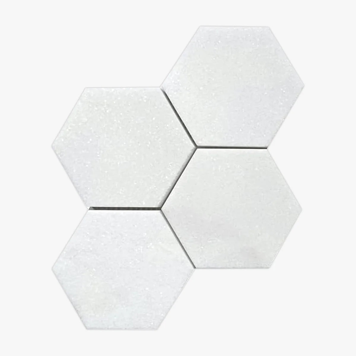 Thassos White Honed Marble White mosaic, primary product image. Premium marble for floors and walls.