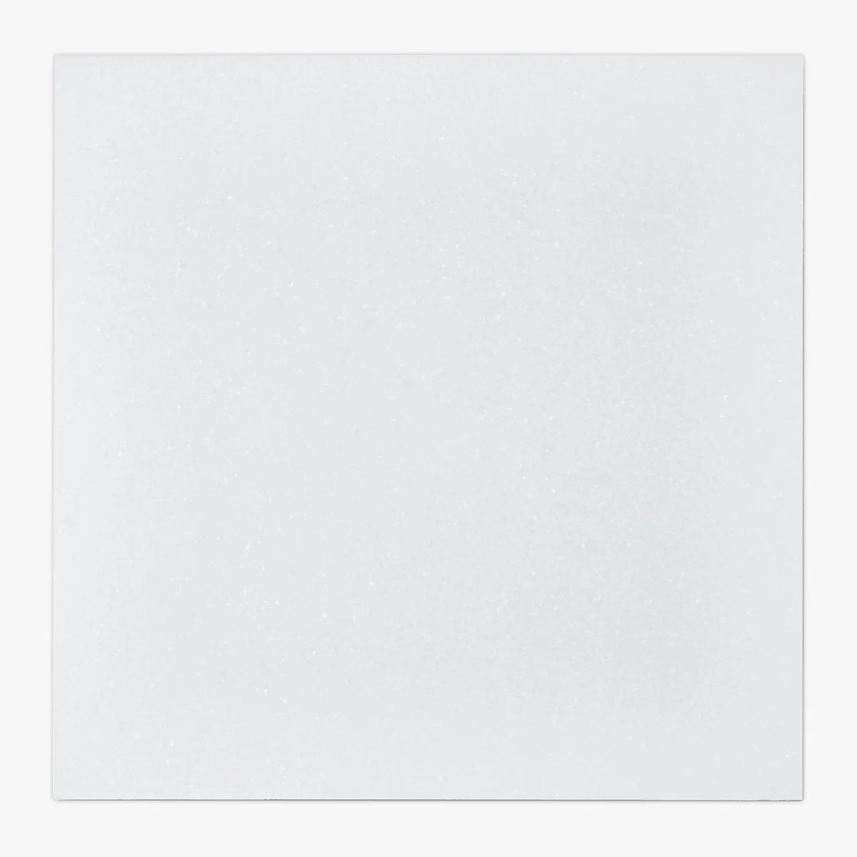 Essentials Natural Stone White field tile, top-down product view. Premium marble for floors and walls.