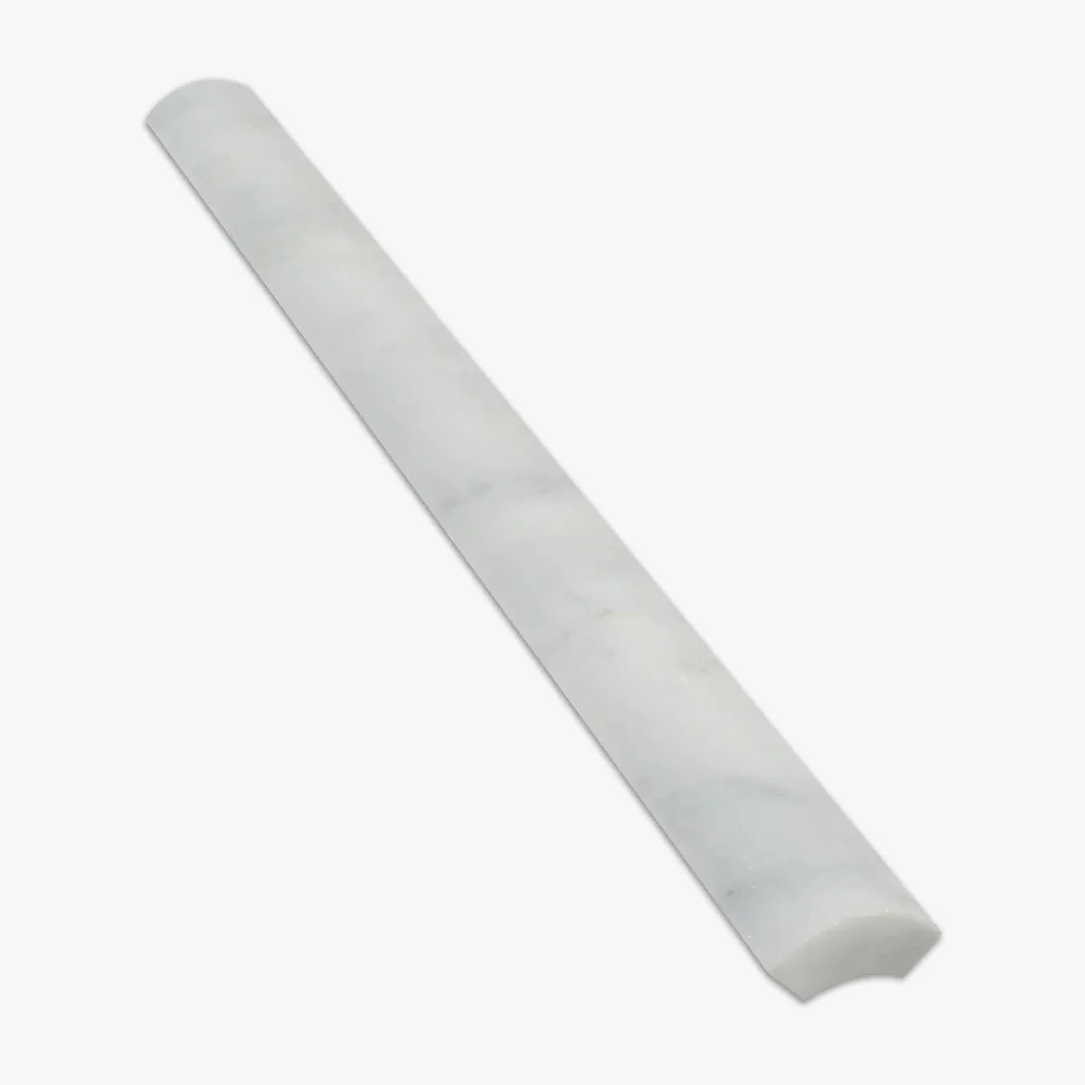 White Carrara Polished Marble White moulding, product image. Premium marble for floors and walls.
