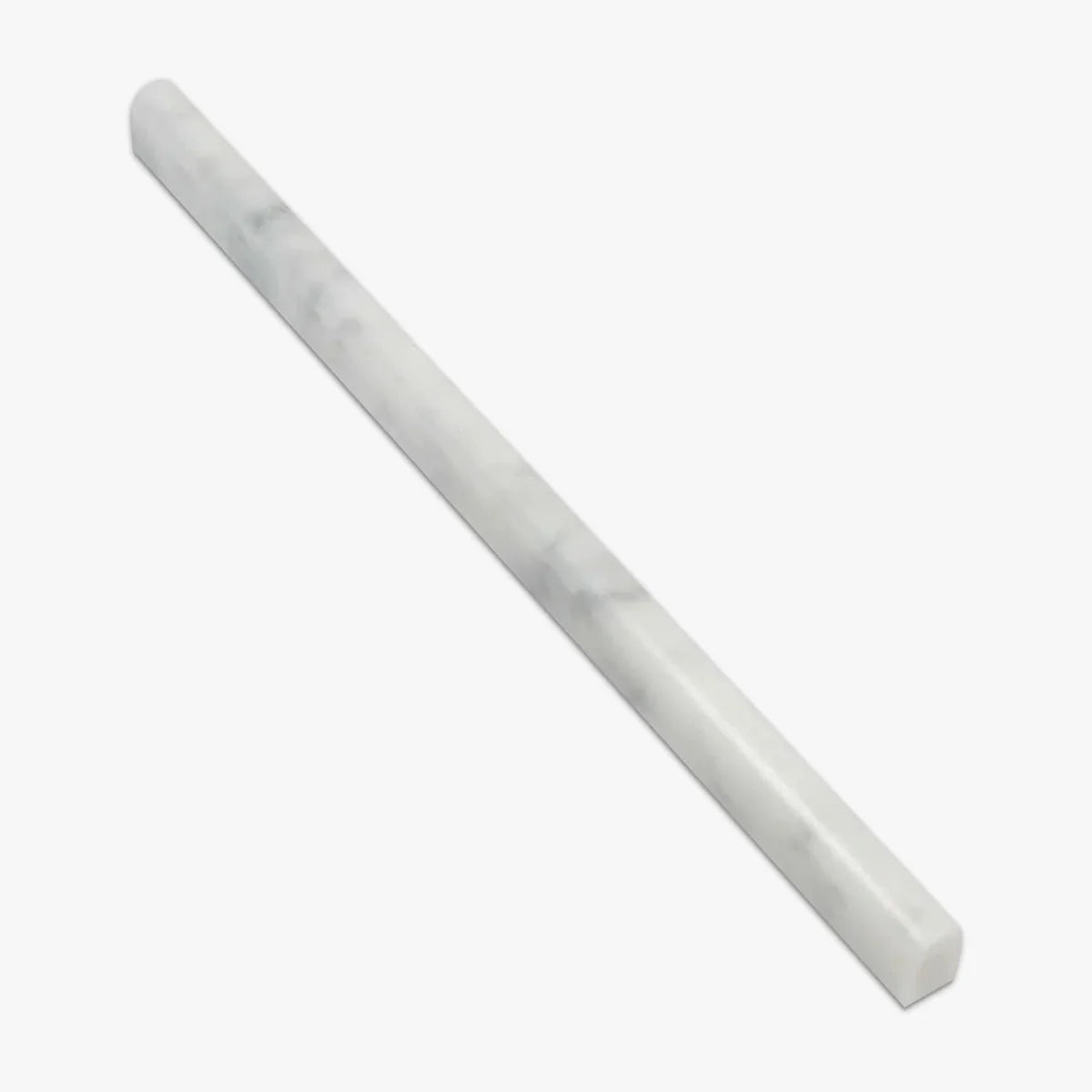 White Carrara Polished Marble White moulding, product image. Premium marble for floors and walls.
