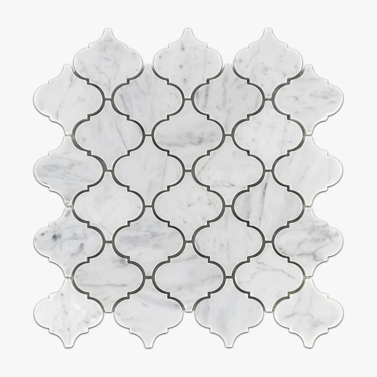 White Carrara Honed Marble White mosaic, primary product image. Premium marble for floors and walls.