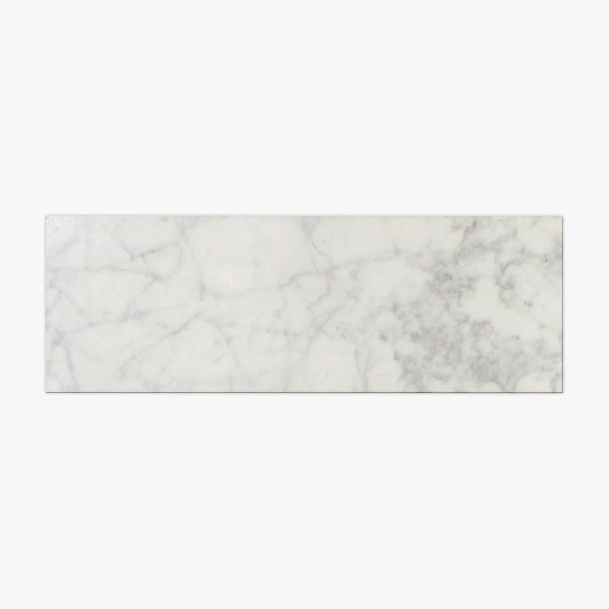 White Carrara Polished Marble White field tile, primary product image. Premium marble for floors and walls.