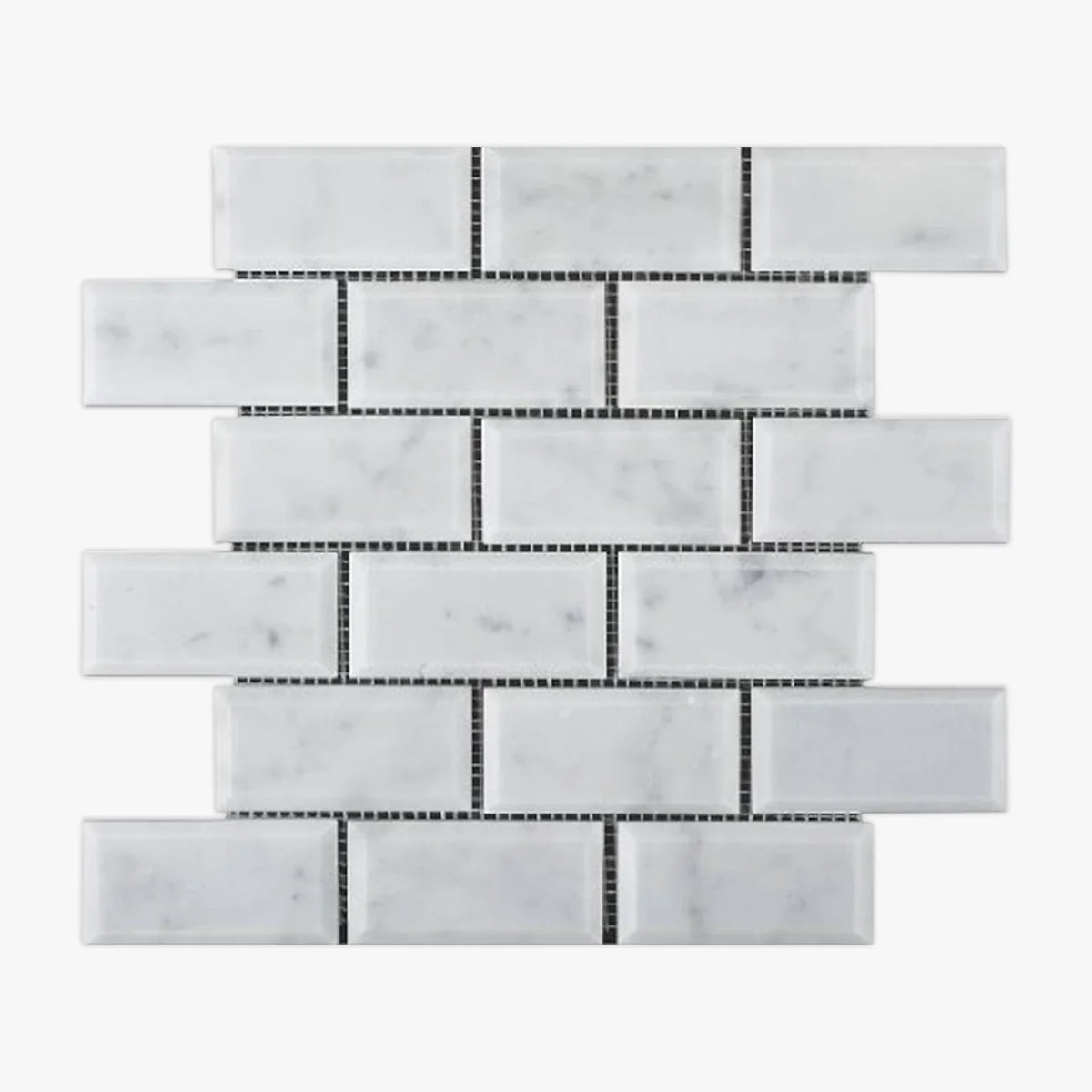 White Carrara Polished Marble White mosaic, primary product image. Premium marble for floors and walls.
