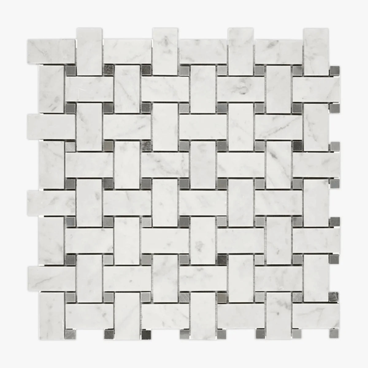 White Carrara Polished Marble White mosaic, primary product image. Premium marble for floors and walls.