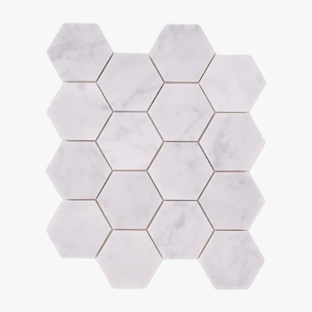 White Carrara Polished Marble White mosaic, primary product image. Premium marble for floors and walls.