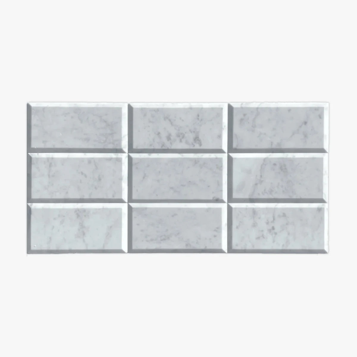 White Carrara Polished Marble White field tile, primary product image. Premium marble for floors and walls.