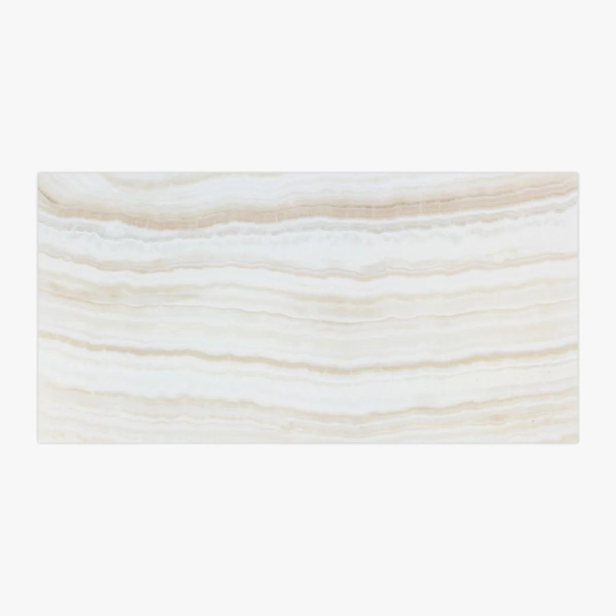 White Onyx White field tile, primary product image. Premium onyx for floors and walls.