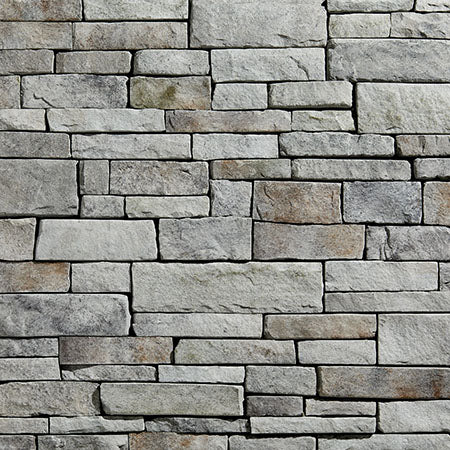 Canyon Ledge Hampton manufactured stone accessories by Ply Gem, primary product image, 1 1/4"–6"×5 1/2"–18 1/4"×1 1/2" size. Premium manufactured stone for exterior and interior walls.