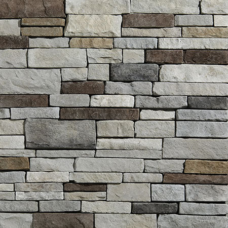 Canyon Ledge Niagara manufactured stone accessories by Ply Gem, primary product image, 1 1/4"–6"×5 1/2"–18 1/4"×1 1/2" size. Premium manufactured stone for exterior and interior walls.