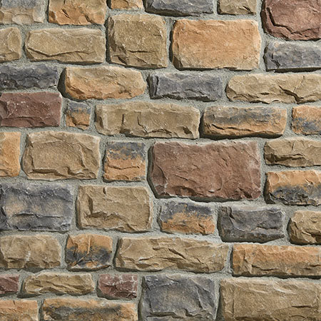 Cut Cobblestone Chardonnay manufactured stone accessories by Ply Gem, primary product image, 3"–12"×6"–20"×1 3/8" size. Premium manufactured stone for exterior and interior walls.